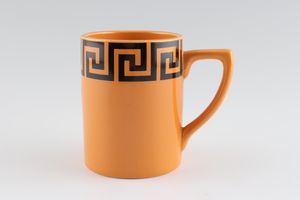 Portmeirion Greek Key - Orange + Black Coffee/Espresso Can