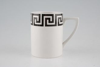 Portmeirion Greek Key - White + Black Coffee/Espresso Can 2 3/8" x 3 1/4"