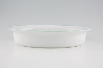 Sell Royal Worcester Strawberry Fair - Green Edge Pie Dish Oval, rimmed 11 1/4"