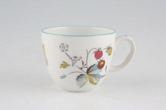 Sell Royal Worcester Strawberry Fair - Green Edge Coffee Cup 3" x 2 1/4"
