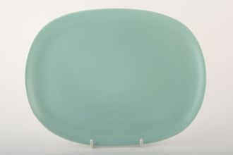 Poole Twintone Seagull and Ice Green Oblong Platter 14"