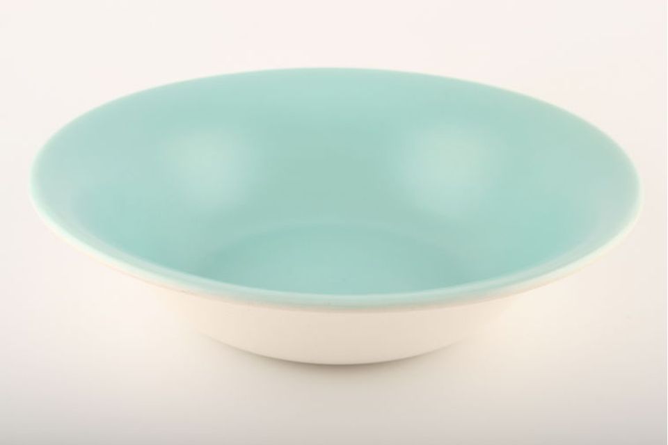 Poole Twintone Seagull and Ice Green Salad Bowl Shallow 10 1/2"