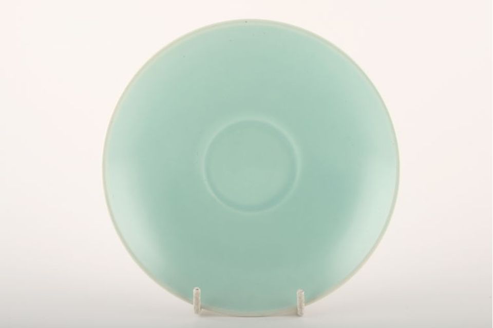 Poole Twintone Seagull and Ice Green Breakfast Saucer 6 1/4"