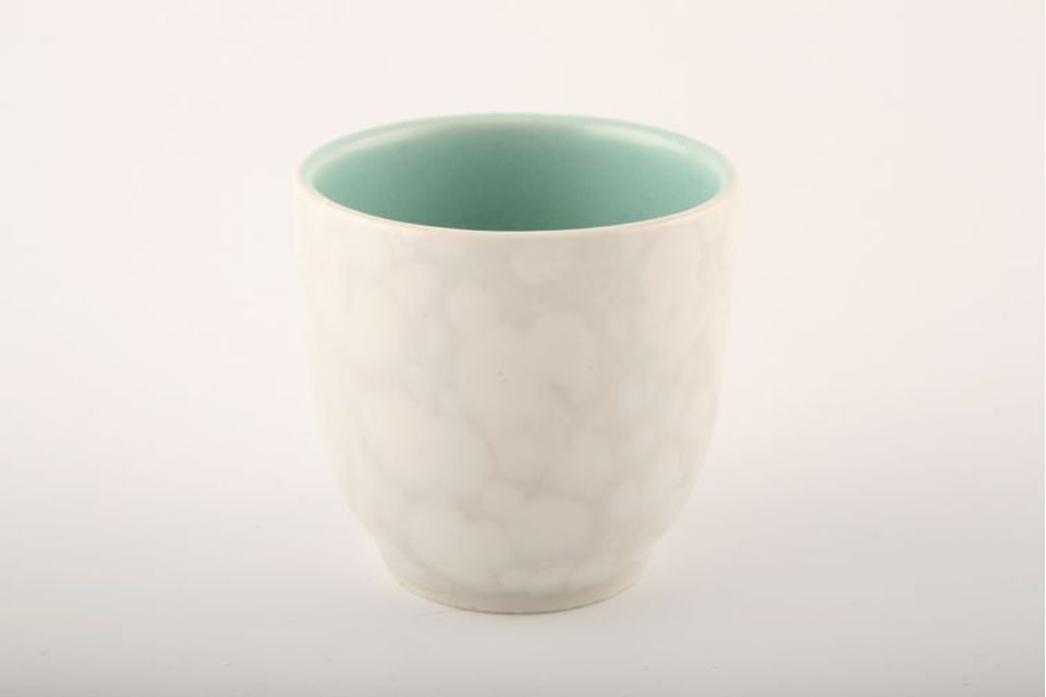 Poole Twintone Seagull and Ice Green Egg Cup Grey outside & Green inside 1 3/4" x 1 3/4"