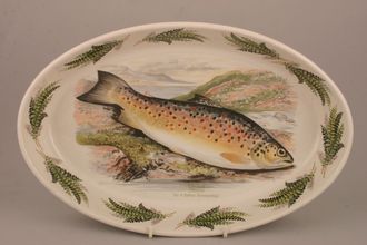 Portmeirion Compleat Angler - The Roaster Trout - Gillaroo Salmo Stomachius - Old Backstamp 14 1/2" x 9 1/4" x 2 1/4"