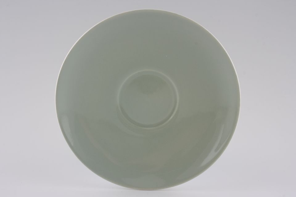 Poole Celadon Green Soup Cup Saucer 2 1/4" Well 6 3/4"