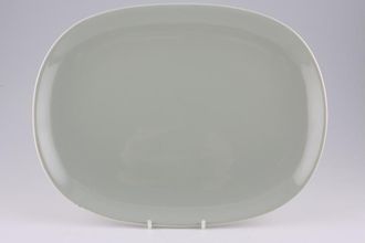 Poole Celadon Green Oblong Platter 12"