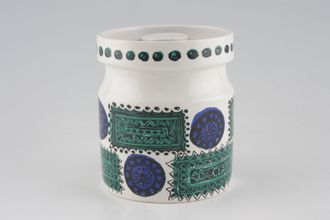 Portmeirion Talisman - Blue and Green Storage Jar + Lid Ceramic lid 4 1/8" x 4 3/4"