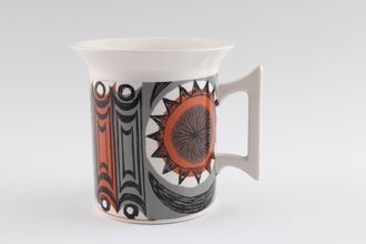 Portmeirion Variations - Orange + Grey Coffee Cup 3 1/8" x 3 1/8"
