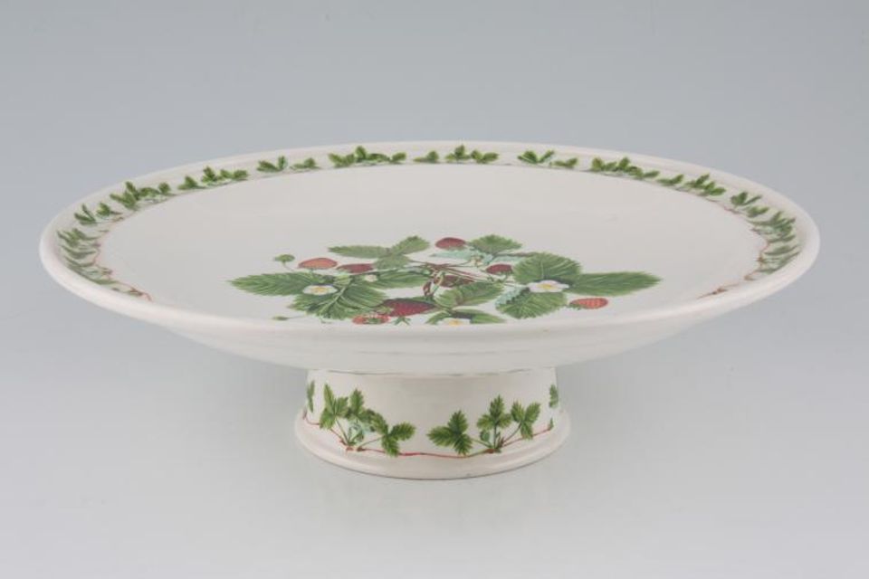 Portmeirion Summer Strawberries Comport Footed 10 1/2"