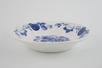 Portmeirion Harvest Blue Soup / Cereal Bowl Straight Sides - Flower in Centre 8 1/2"