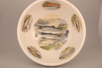 Portmeirion Compleat Angler - The Salad Bowl Sea Trout - Sewen Salmo Cambricus 11 1/4" x 5 1/4"