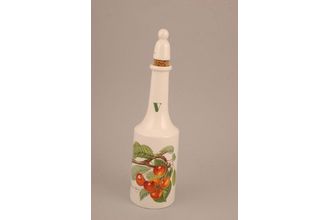 Portmeirion Pomona - Older Backstamps Vinegar Bottle + Stopper The Biggareux Cherry - Ceramic/Cork lid 7 1/4"