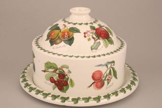 Portmeirion Pomona - Older Backstamps Cheese Dome with Base The Hoary Morning Apple - Various on lid 10 3/4"