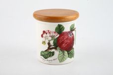 Portmeirion Pomona - Older Backstamps Storage Jar + Lid The Hoary morning apple - wooden lid 2 3/8" x 2 5/8" thumb 1
