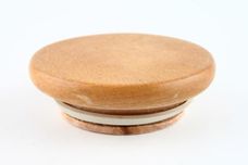 Portmeirion Pomona - Older Backstamps Storage Jar + Lid The Teinton squash pear - wooden lid 2 3/8" x 2 5/8" thumb 3