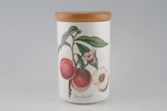 Sell Portmeirion Pomona - Older Backstamps Storage Jar + Lid Grimwoods royal george - Wooden lid 4 1/8" x 6 1/4"