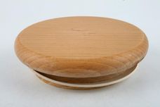 Portmeirion Pomona - Older Backstamps Storage Jar + Lid The Teinton Squash Pear - Wooden lid 3 5/8" x 4 7/8" thumb 3