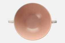 Poole Twintone Seagull and Peach Soup Cup 2 handles 5" thumb 2