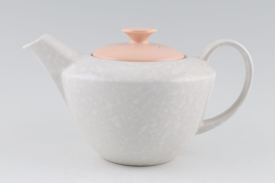 Poole Twintone Seagull and Peach Teapot Tapered at the bottom 1 3/4pt