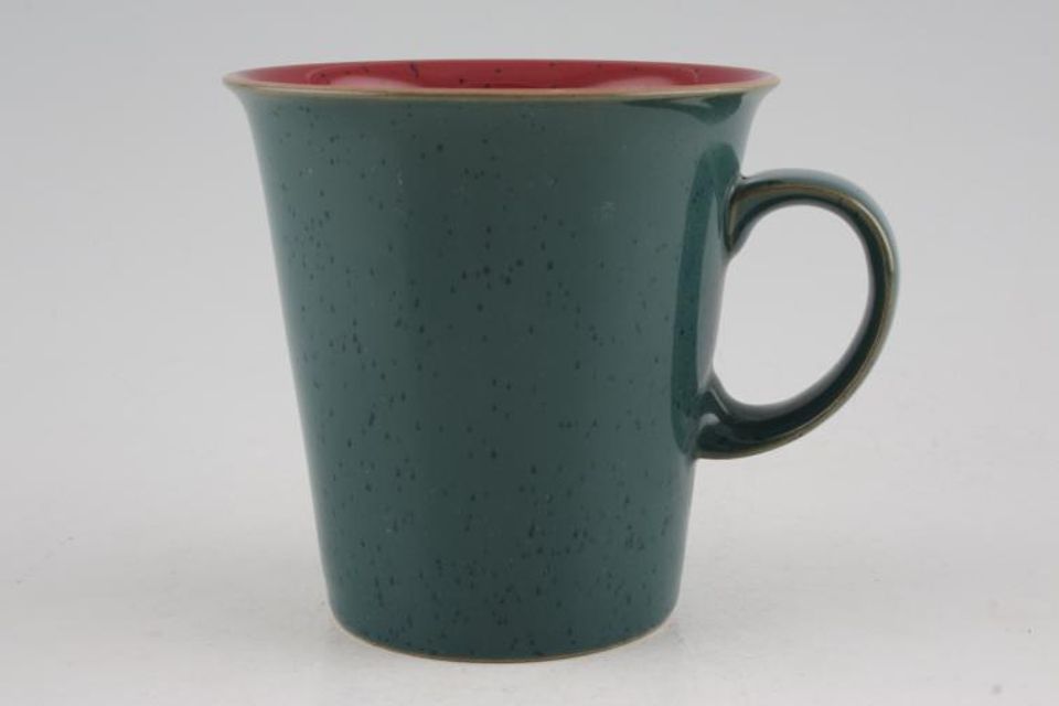 Denby Harlequin Mug Red inner - Green outer 3 3/4" x 3 3/4"