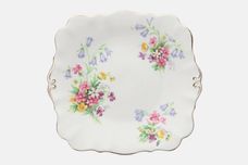 Queen Anne Old Country Spray Cake Plate Square 8 1/2" thumb 1