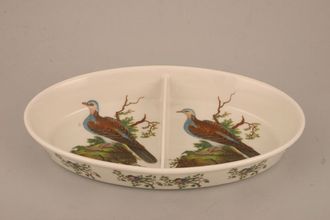 Sell Portmeirion Birds of Britain - Backstamp 2 - Green and Orange Serving Dish Oval - divided - Turtle Dove 11 1/4" x 7" x 1 7/8"