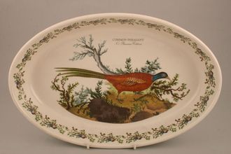 Portmeirion Birds of Britain - Backstamp 2 - Green and Orange Roaster Oval - Common Pheasant 14 1/2" x 9 3/8"