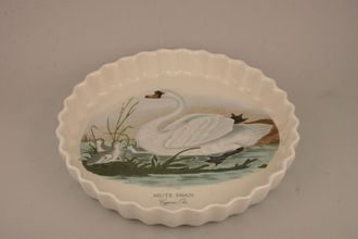 Sell Portmeirion Birds of Britain - Backstamp 2 - Green and Orange Flan Dish Mute Swan 12"