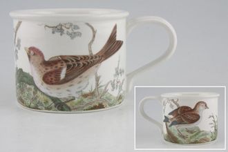 Sell Portmeirion Birds of Britain - Backstamp 2 - Green and Orange Teacup Drum shape - Redpoll + Linnet 3 1/4" x 2 1/2"