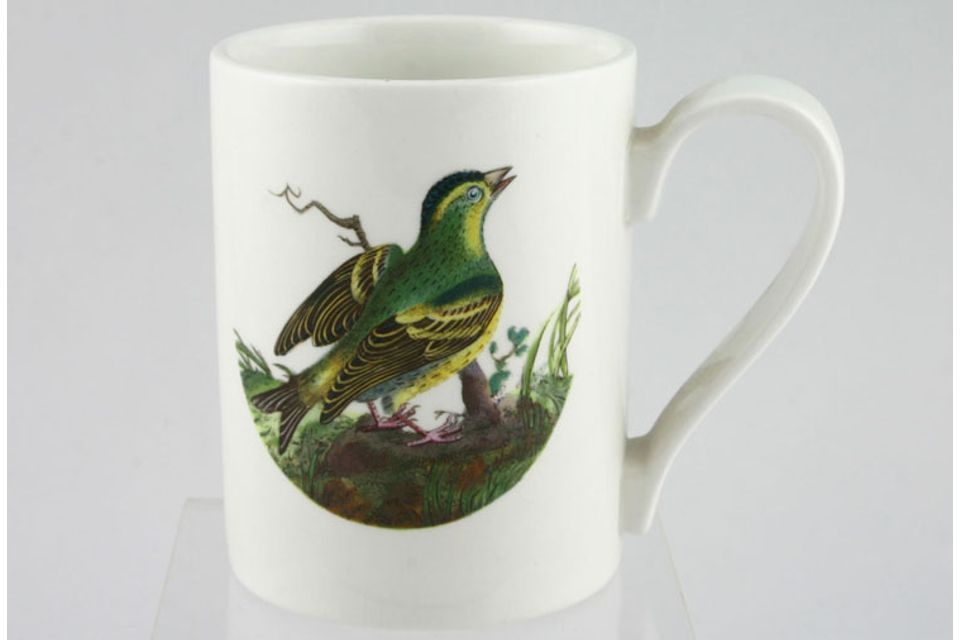 Portmeirion Birds of Britain - Backstamp 2 - Green and Orange Mug Greenfinch 3 1/8" x 4"