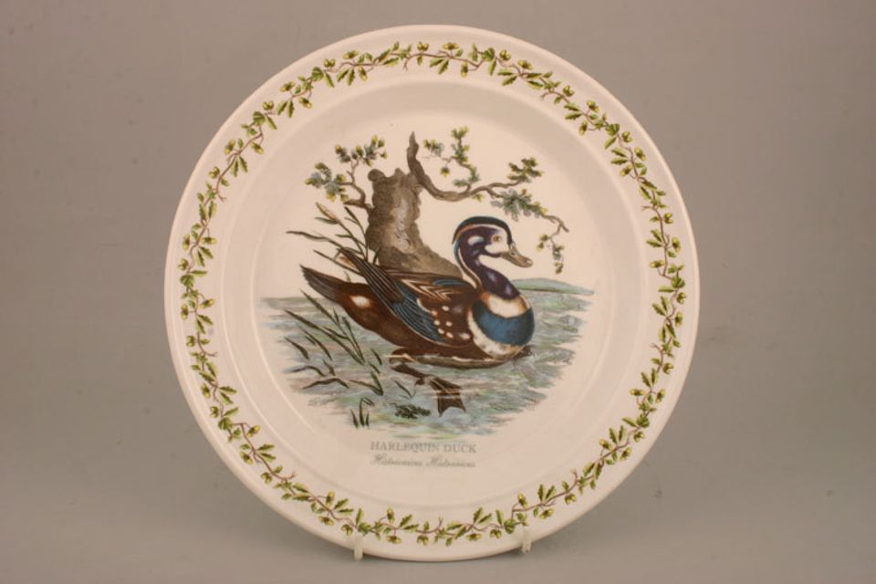 Portmeirion Birds of Britain - Backstamp 3 - New Dinner Plate Harlequin Duck 10 1/2"