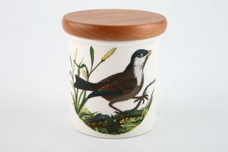 Portmeirion Birds of Britain - Backstamp 3 - New Storage Jar + Lid Marsh Titmouse - Lidded 2 5/8" x 2 5/8"