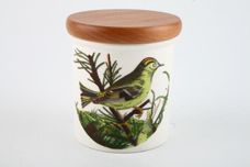 Portmeirion Birds of Britain - Backstamp 3 - New Storage Jar + Lid Goldcrest - Lidded 2 5/8" x 2 5/8" thumb 1