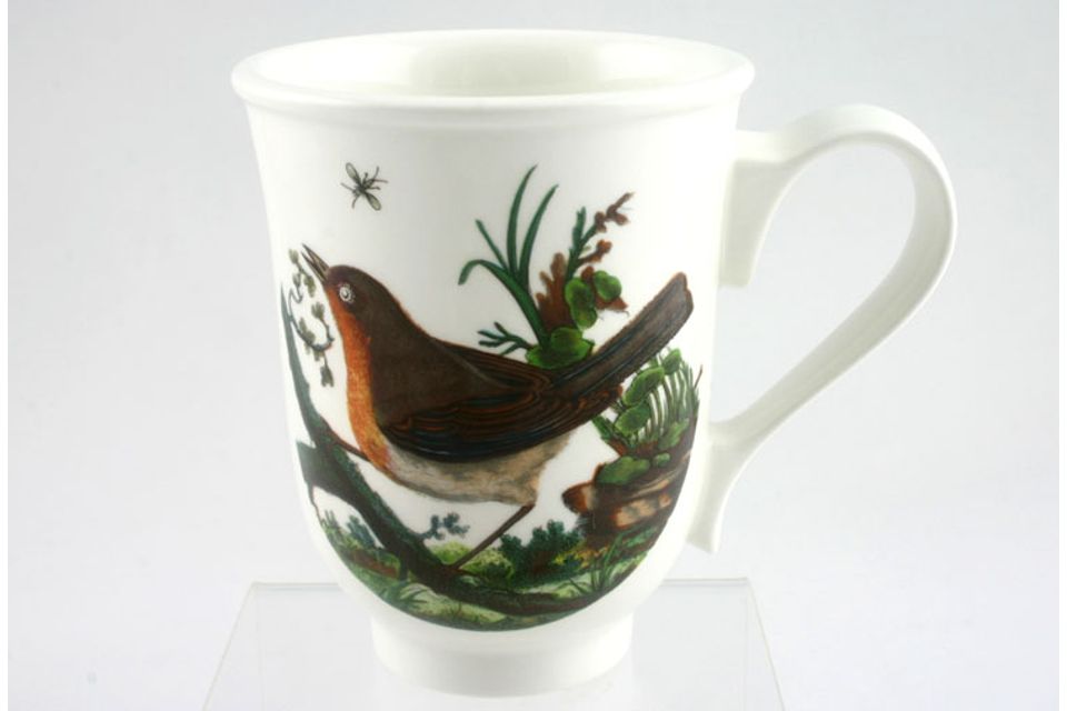 Portmeirion Birds of Britain - Backstamp 3 - New Mug Bell Shape - Robin 3 1/2" x 4 1/4"