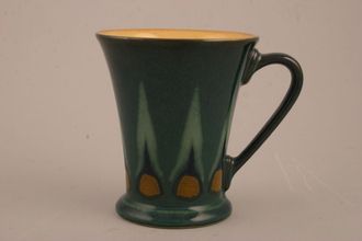 Denby Flame Mugs Mug Gatsby - Green Outer - Yellow Inner 3 3/4" x 4 1/4"