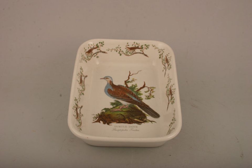 Portmeirion Birds of Britain - Backstamp 1 - Old Lasagne Dish Turtle Dove - No Green Band 8 7/8" x 6 3/8"