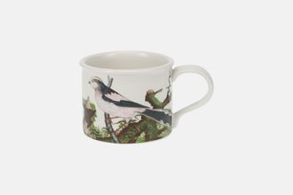 Portmeirion Birds of Britain - Backstamp 1 - Old Teacup Long Tailed Tit+Flycatcher - Drum Shape 3 1/4" x 2 1/2"