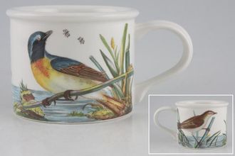 Sell Portmeirion Birds of Britain - Backstamp 1 - Old Teacup Redstart + Sedge Warbler- Drum Shape 3 1/4" x 2 1/2"
