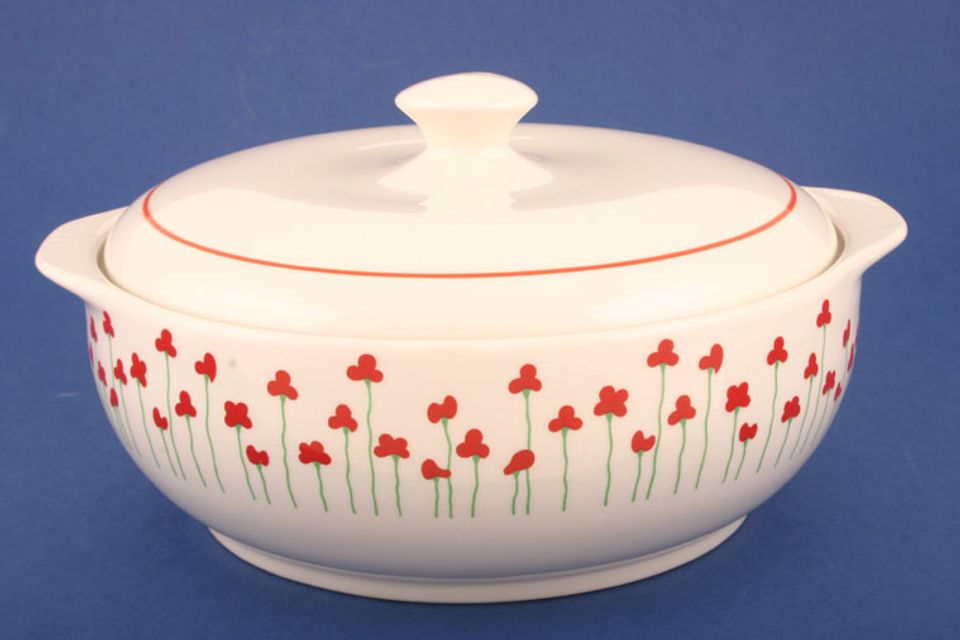 Boots Poppies Vegetable Tureen with Lid Eared - Round 7 7/8" x 2 3/4"