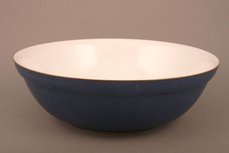 Denby Blue Jetty Serving Bowl White Inner/Indigo Outside 11 3/4"