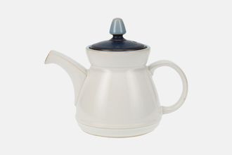 Denby Blue Jetty Teapot White Pot/Indigo Lid with Light Blue Knob 3/4pt