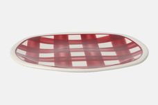 T G Green Patio Gingham - Red Breakfast / Lunch Plate Square 9 1/4" thumb 2
