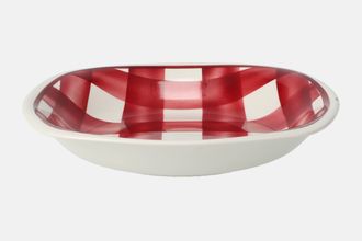 T G Green Patio Gingham - Red Bowl Square 7 1/2"
