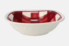 T G Green Patio Gingham - Red Soup / Cereal Bowl Square 6 3/8" thumb 1