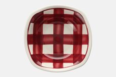 T G Green Patio Gingham - Red Soup / Cereal Bowl Square 6 3/8" thumb 2