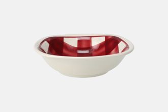 T G Green Patio Gingham - Red Soup / Cereal Bowl Square 6 3/8"