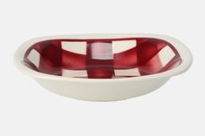 T G Green Patio Gingham - Red Fruit Saucer Square 5 1/2" thumb 1