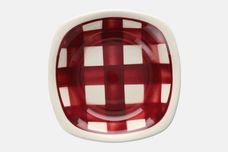 T G Green Patio Gingham - Red Fruit Saucer Square 5 1/2" thumb 2