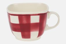 T G Green Patio Gingham - Red Teacup Square 3 1/4" x 2 1/2" thumb 1